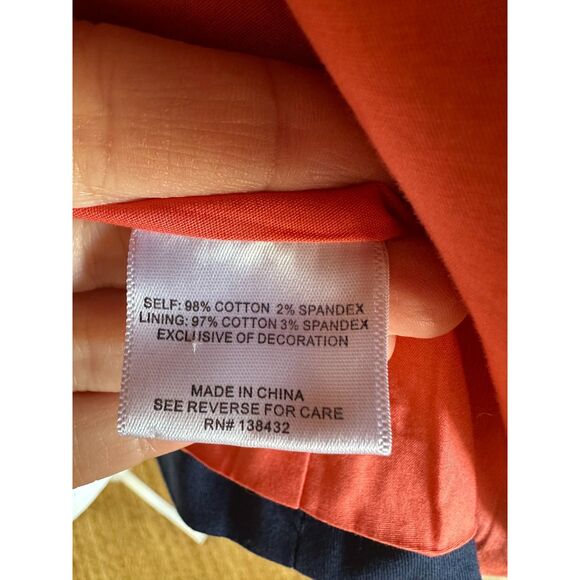 ModCloth Legendary Lifestyle Cotton Blazer NWOT Navy Novelty Umbrella Size 26 - Picture 10 of 11